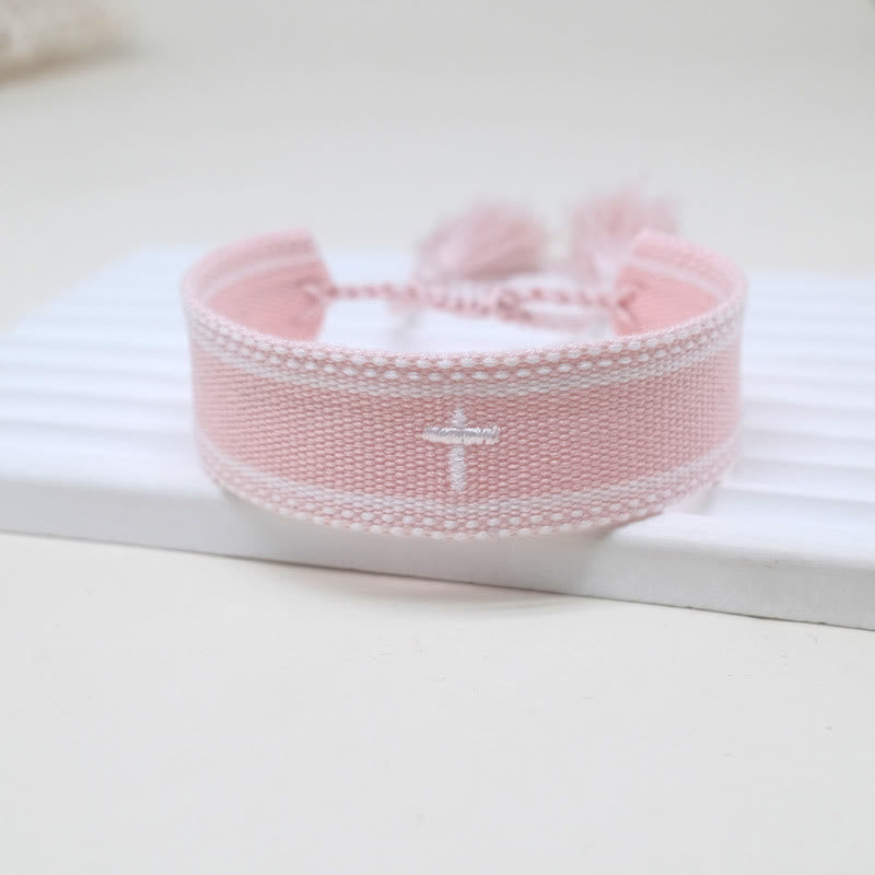 Christianartworkshop Sacred Cross Woven Tassel Bracelet: Elevate Your Faith With Sweet, Devout Style - J - image 15