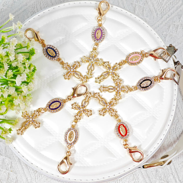 Christianartworkshop Ornate Our Lady Medallion Cross Keychain: Emblem Of Redemption & Spiritual Protection - image 2