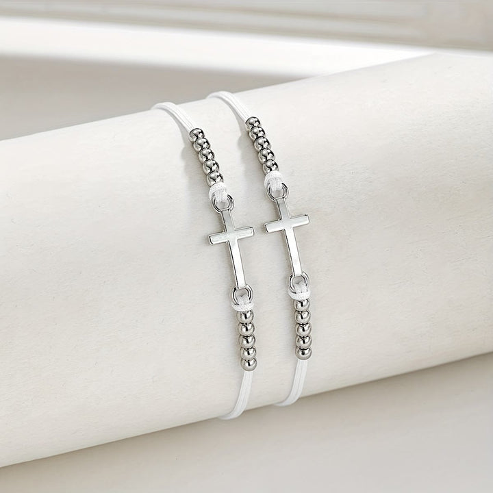 Christianartworkshop Intricate Cross Beaded Bracelet: Woven with Faith, Grace & Unwavering Love - image 7