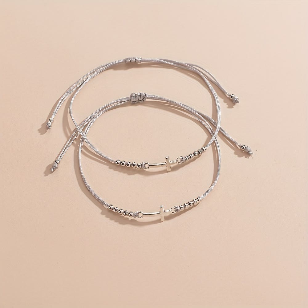 Christianartworkshop Intricate Cross Beaded Bracelet: Woven with Faith, Grace & Unwavering Love - image 1