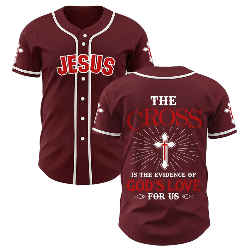 Christianartworkshop The Cross Is The Evidence Of God's Love Unisex Baseball Jersey - Wine - 3XL - image 16