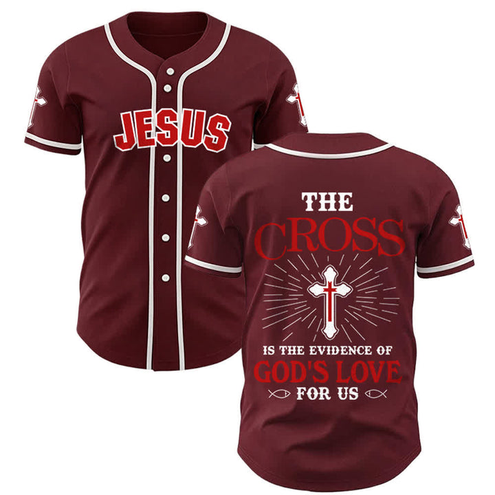 Christianartworkshop The Cross Is The Evidence Of God's Love Unisex Baseball Jersey - Wine - 3XL - image 16