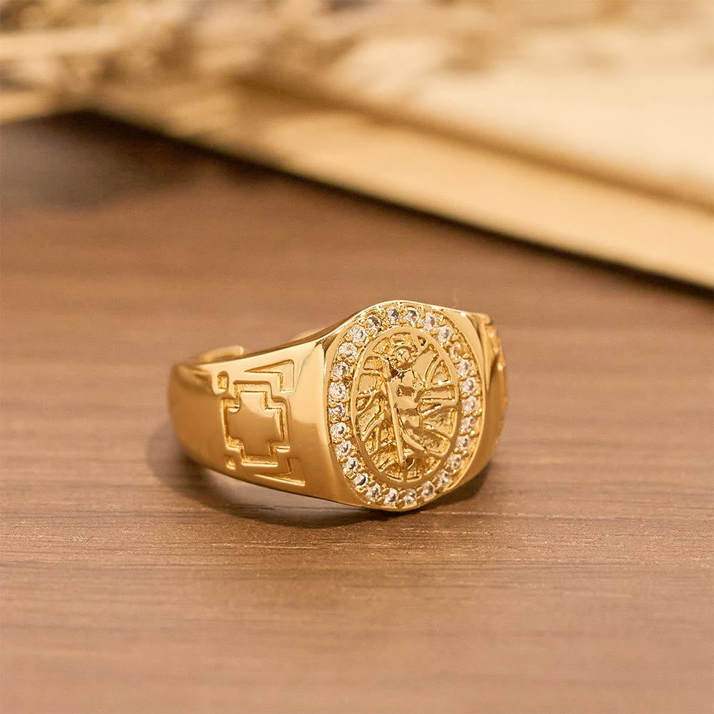 Christianartworkshop Ornate St. Jude Statement Ring: Emblem of Redemption & Spiritual Protection - image 2
