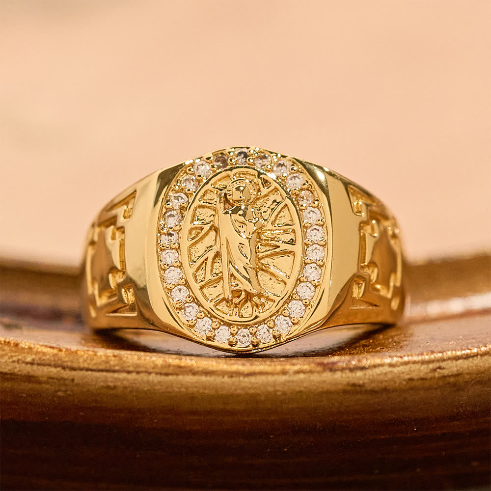Christianartworkshop Ornate St. Jude Statement Ring: Emblem of Redemption & Spiritual Protection - image 4