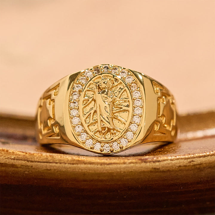 Christianartworkshop Ornate St. Jude Statement Ring: Emblem of Redemption & Spiritual Protection - image 4