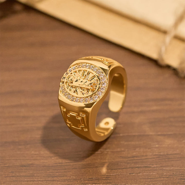 Christianartworkshop Ornate St. Jude Statement Ring: Emblem of Redemption & Spiritual Protection - St.Jude(Suitable for US sizes 6-9) - image 0