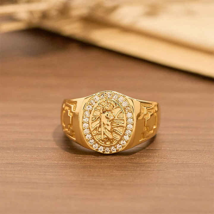 Christianartworkshop Ornate St. Jude Statement Ring: Emblem of Redemption & Spiritual Protection - image 3