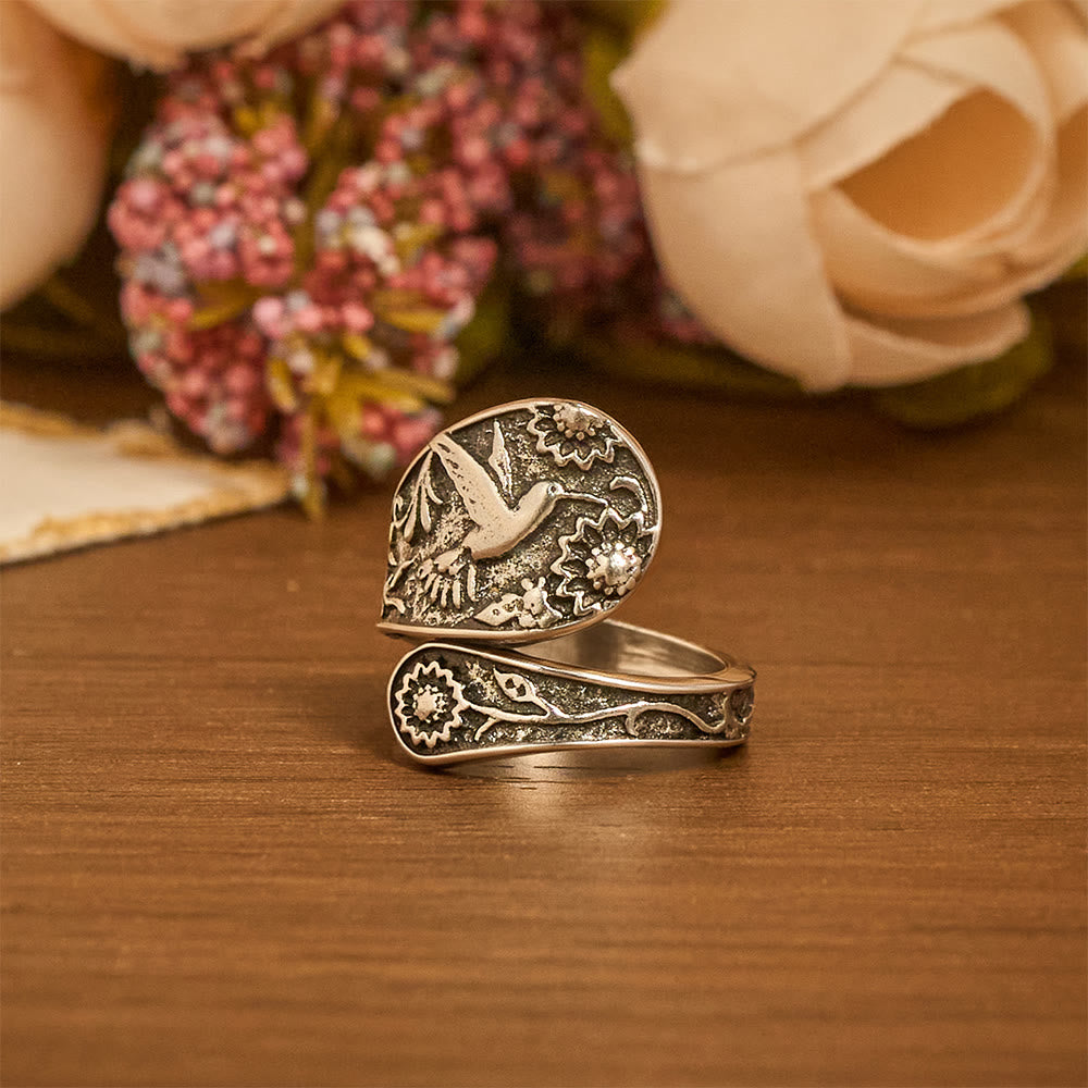 Christianartworkshop Hummingbird Holy Spirit Adjustable Wrap Ring: Emb ...