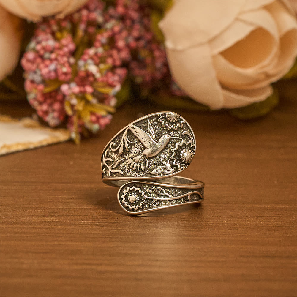 Christianartworkshop Hummingbird Holy Spirit Adjustable Wrap Ring: Emb ...