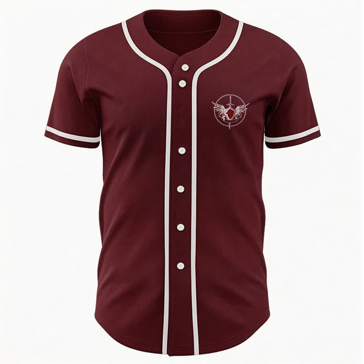 Christianartworkshop St.Michael Archangel Defend Us Unisex Baseball Jersey - image 15