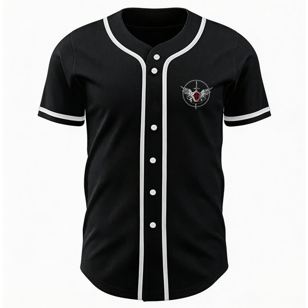 Christianartworkshop St.Michael Archangel Defend Us Unisex Baseball Jersey - image 9