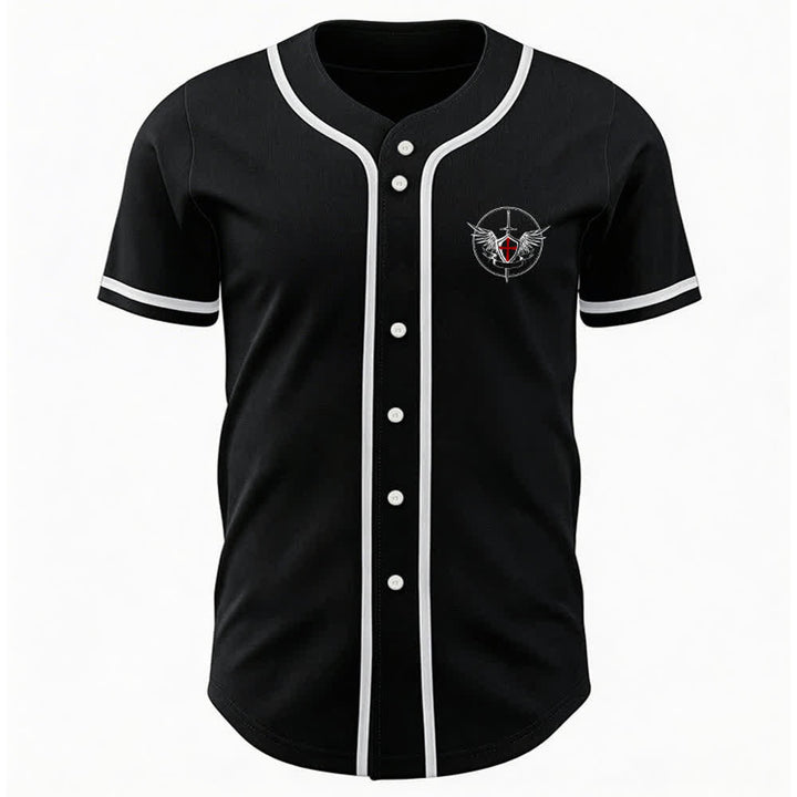 Christianartworkshop St.Michael Archangel Defend Us Unisex Baseball Jersey - image 9