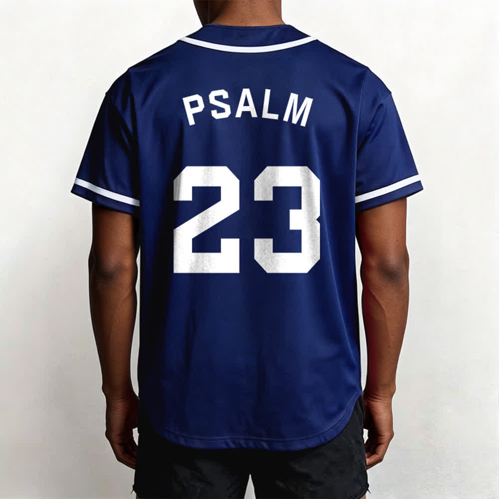 Christianartworkshop Retro Sport Style Psalm 23 Unisex Baseball Jersey - image 1