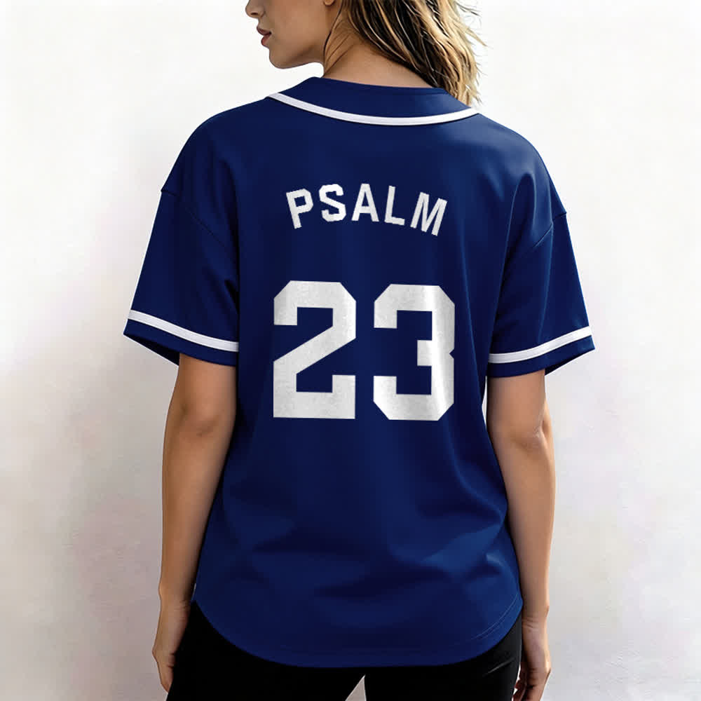 Christianartworkshop Retro Sport Style Psalm 23 Unisex Baseball Jersey - image 3