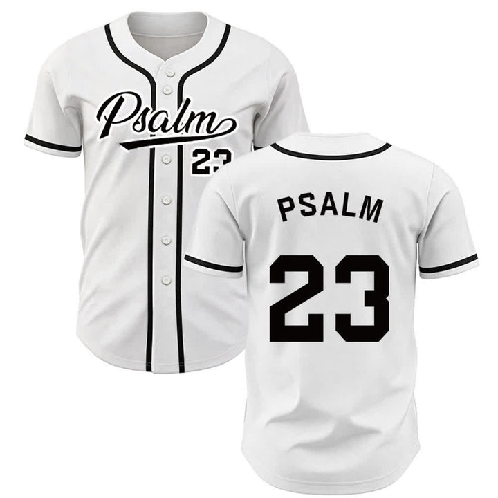 Christianartworkshop Retro Sport Style Psalm 23 Unisex Baseball Jersey - White - 3XL - image 7