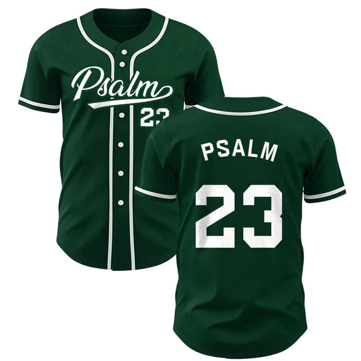 Christianartworkshop Retro Sport Style Psalm 23 Unisex Baseball Jersey - Green - 3XL - image 22