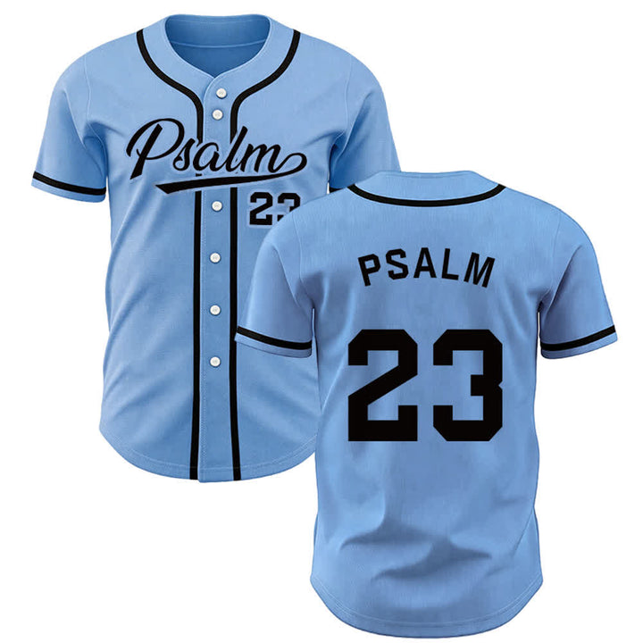 Christianartworkshop Retro Sport Style Psalm 23 Unisex Baseball Jersey - Blue - 3XL - image 19
