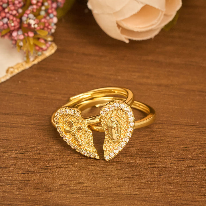 Christianartworkshop Classic Cross Split Heart Adjustable Ring: A Symbol Of Hope & Eternal Salvation - image 5