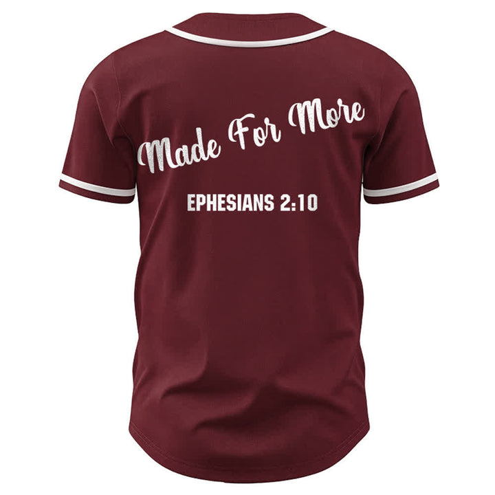 Christianartworkshop Made For More Ephesians 2:10 Unisex Baseball Jersey - image 5