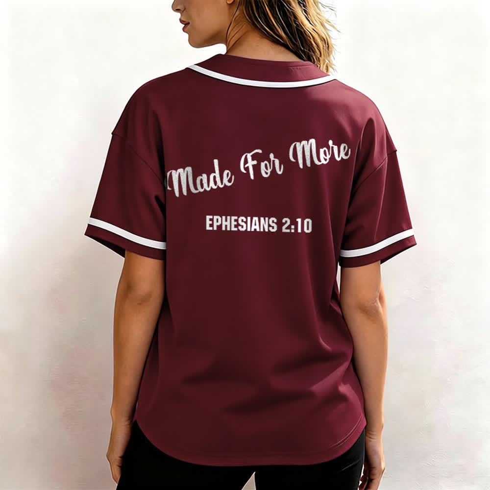Christianartworkshop Made For More Ephesians 2:10 Unisex Baseball Jersey - image 4