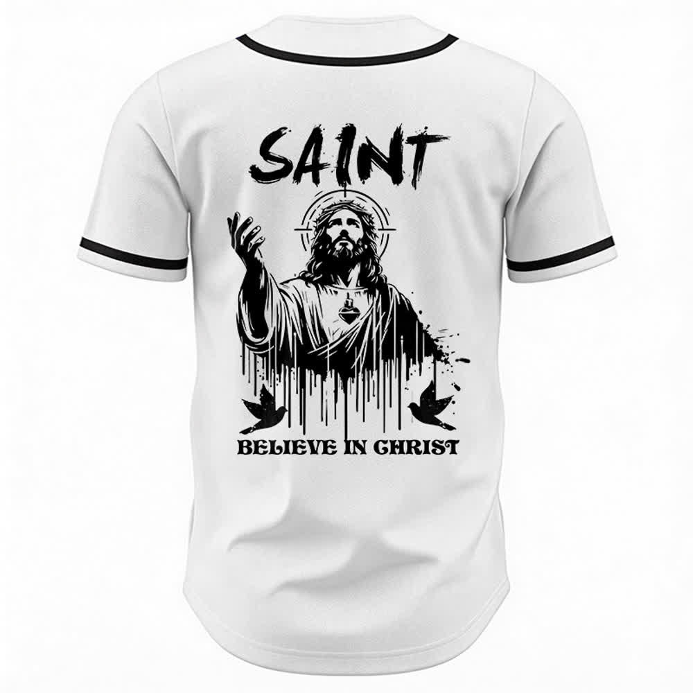 Christianartworkshop Saint Believe In Christ Unisex Baseball Jersey - image 6