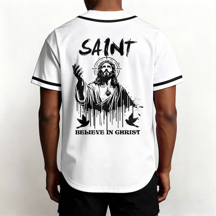 Christianartworkshop Saint Believe In Christ Unisex Baseball Jersey - image 1