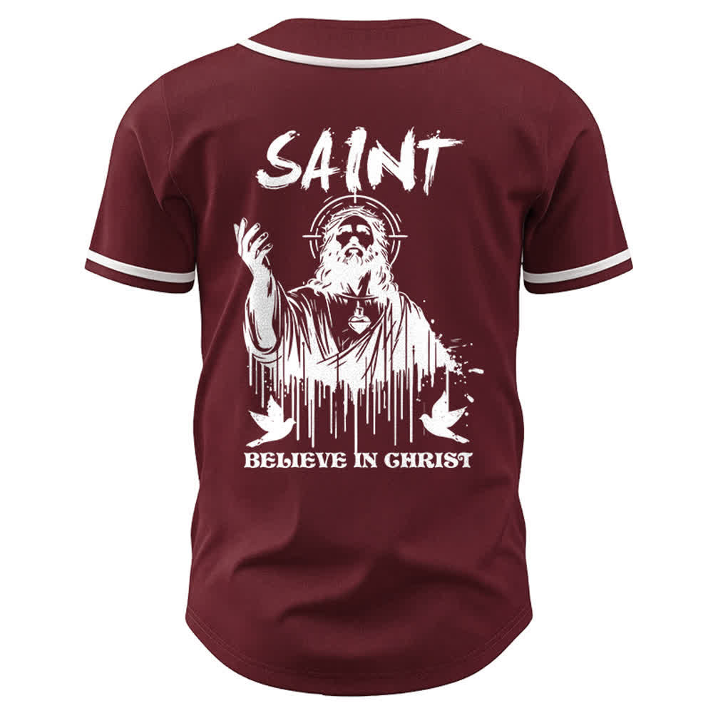 Christianartworkshop Saint Believe In Christ Unisex Baseball Jersey - image 14