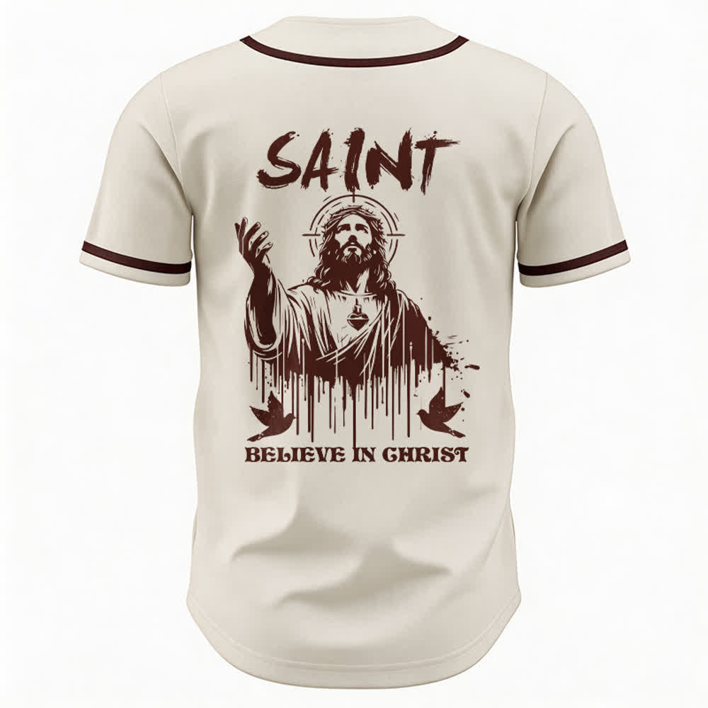 Christianartworkshop Saint Believe In Christ Unisex Baseball Jersey - image 26