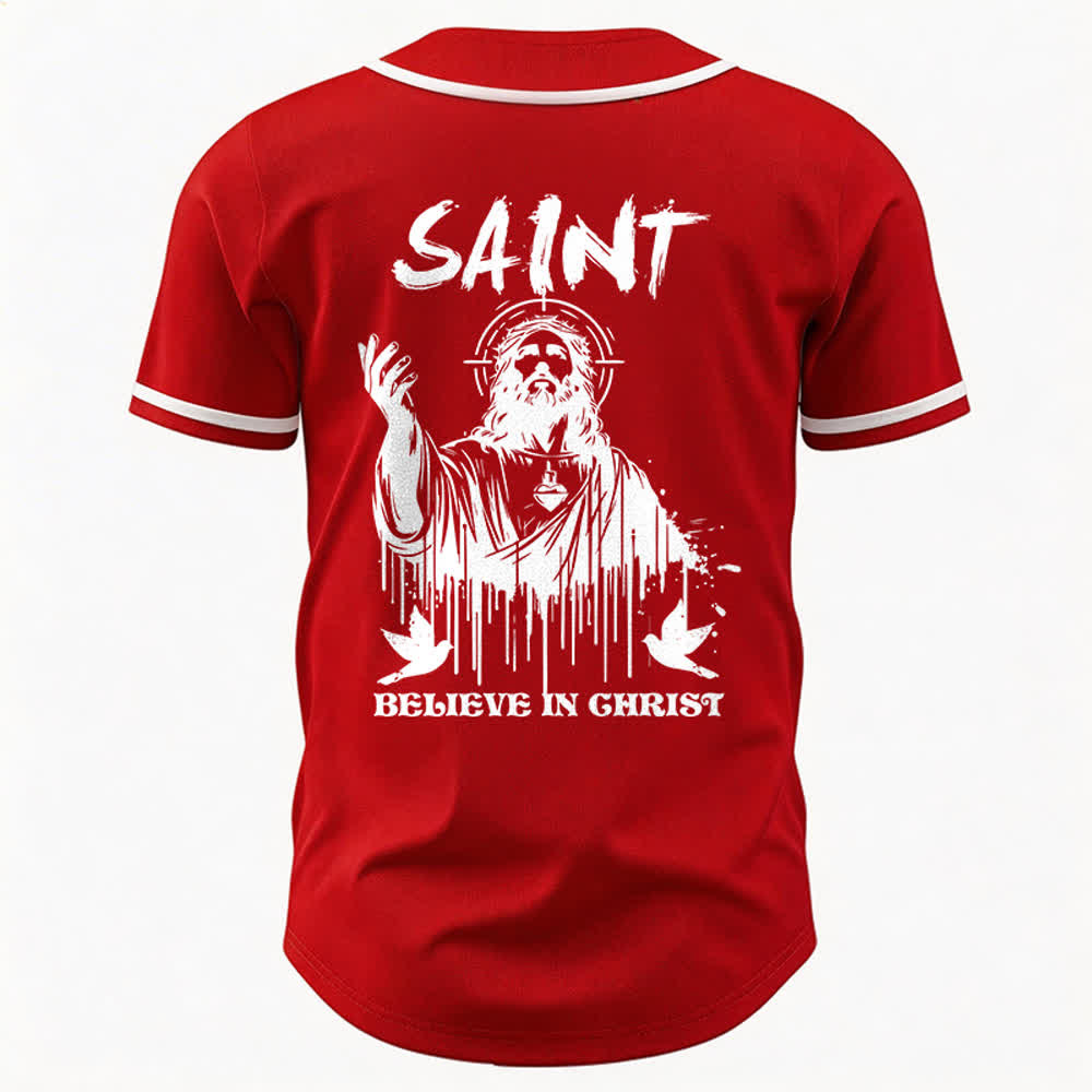 Christianartworkshop Saint Believe In Christ Unisex Baseball Jersey - image 11