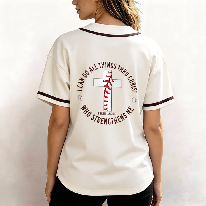 Christianartworkshop Philippians 4:13 I Can Do All Things Unisex Baseball Jersey - image 3