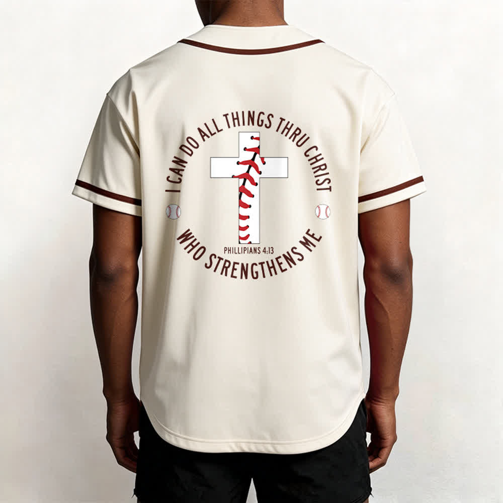 Christianartworkshop Philippians 4:13 I Can Do All Things Unisex Baseball Jersey - image 1