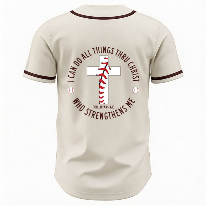 Christianartworkshop Philippians 4:13 I Can Do All Things Unisex Baseball Jersey - image 5