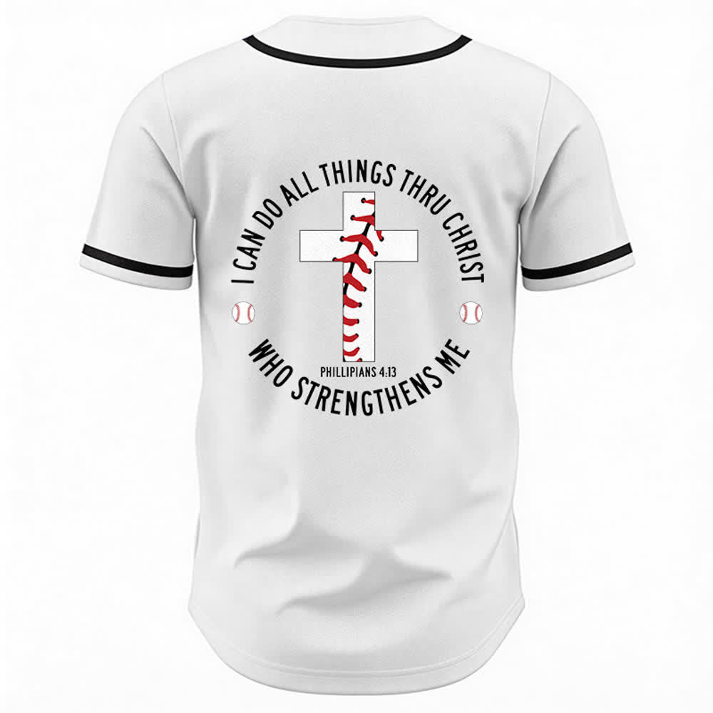 Christianartworkshop Philippians 4:13 I Can Do All Things Unisex Baseball Jersey - image 8