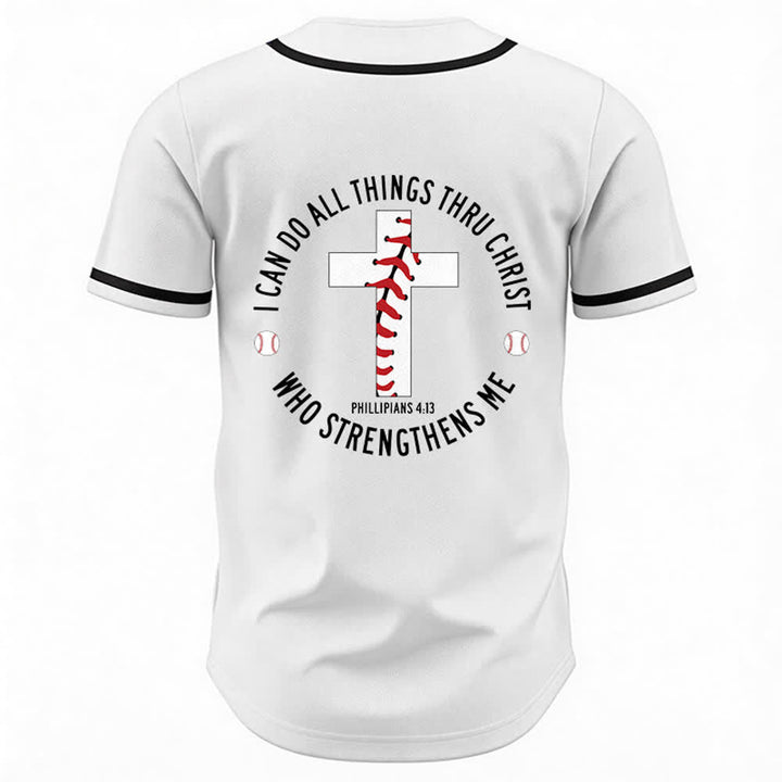 Christianartworkshop Philippians 4:13 I Can Do All Things Unisex Baseball Jersey - image 8