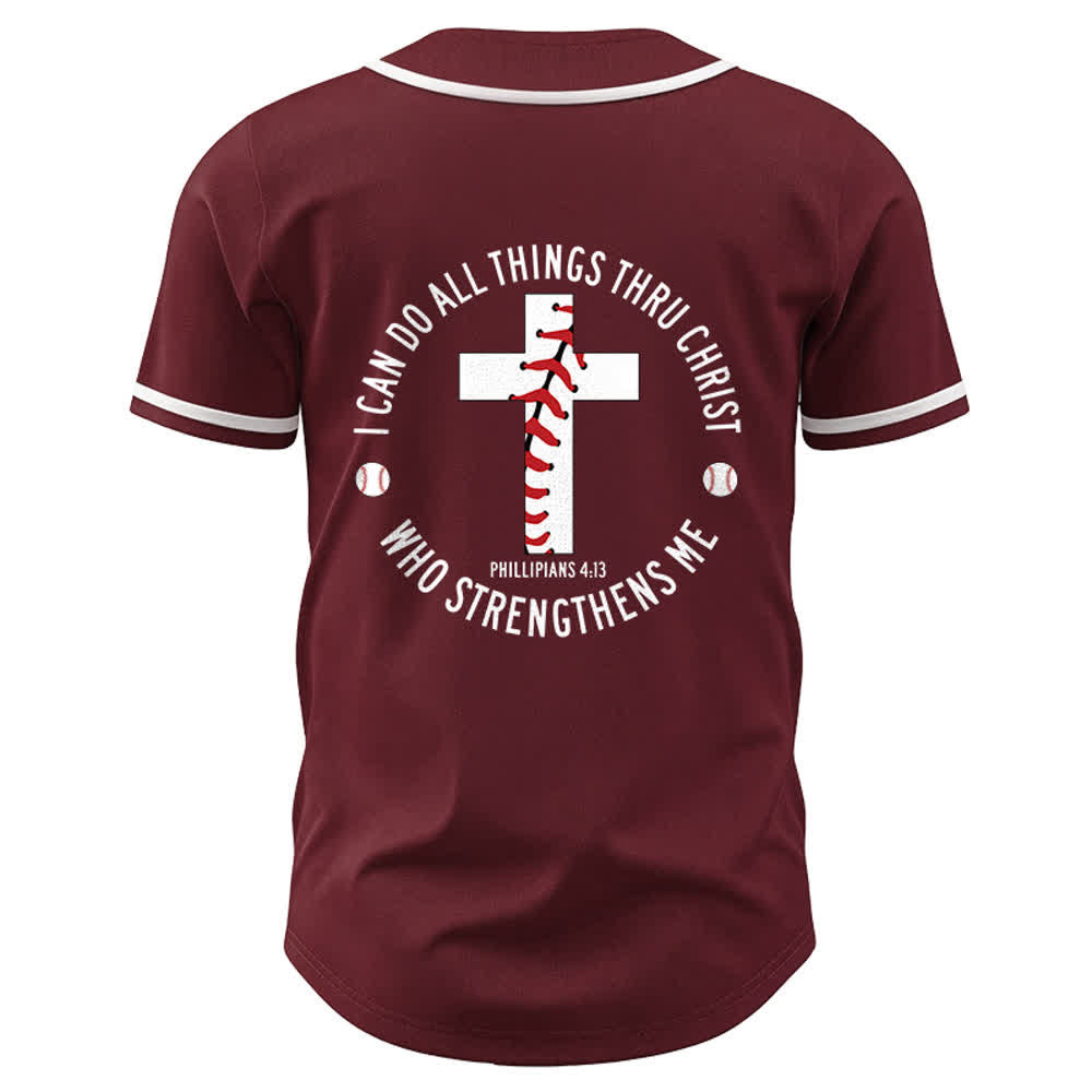 Christianartworkshop Philippians 4:13 I Can Do All Things Unisex Baseball Jersey - image 17