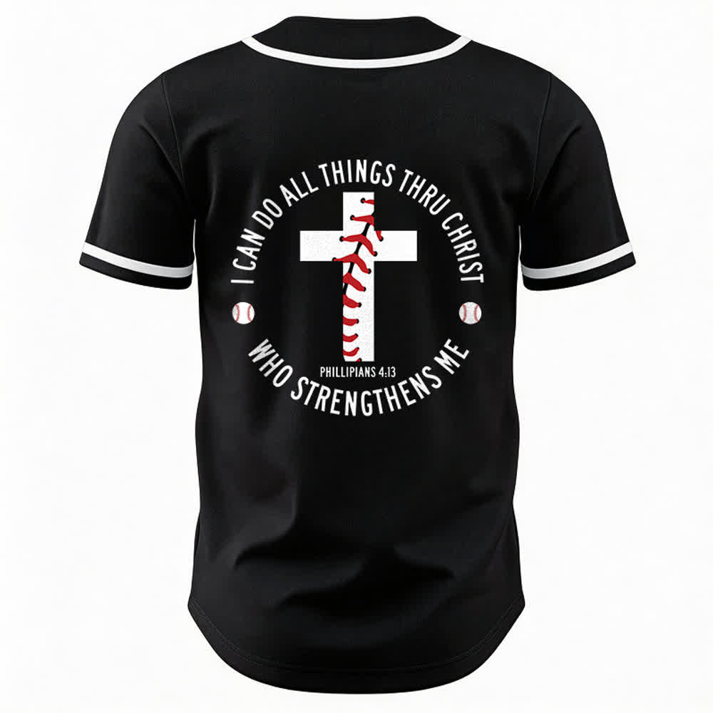 Christianartworkshop Philippians 4:13 I Can Do All Things Unisex Baseball Jersey - image 11