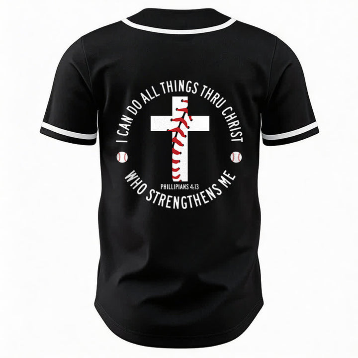 Christianartworkshop Philippians 4:13 I Can Do All Things Unisex Baseball Jersey - image 11