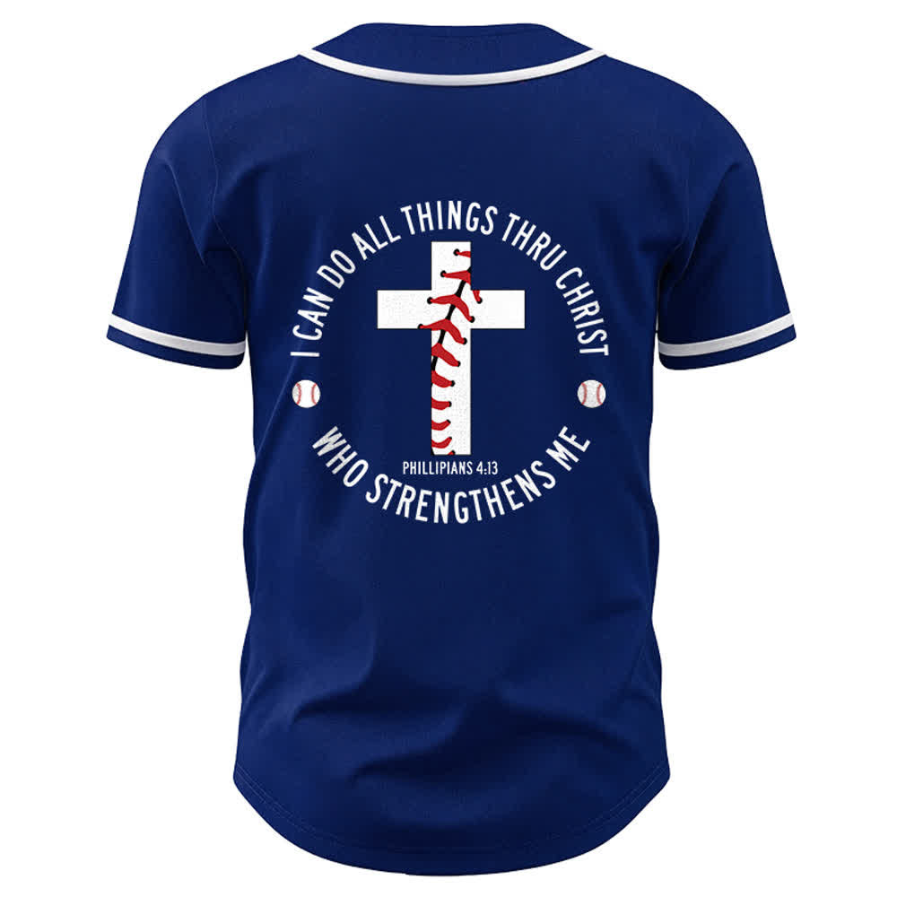 Christianartworkshop Philippians 4:13 I Can Do All Things Unisex Baseball Jersey - image 23