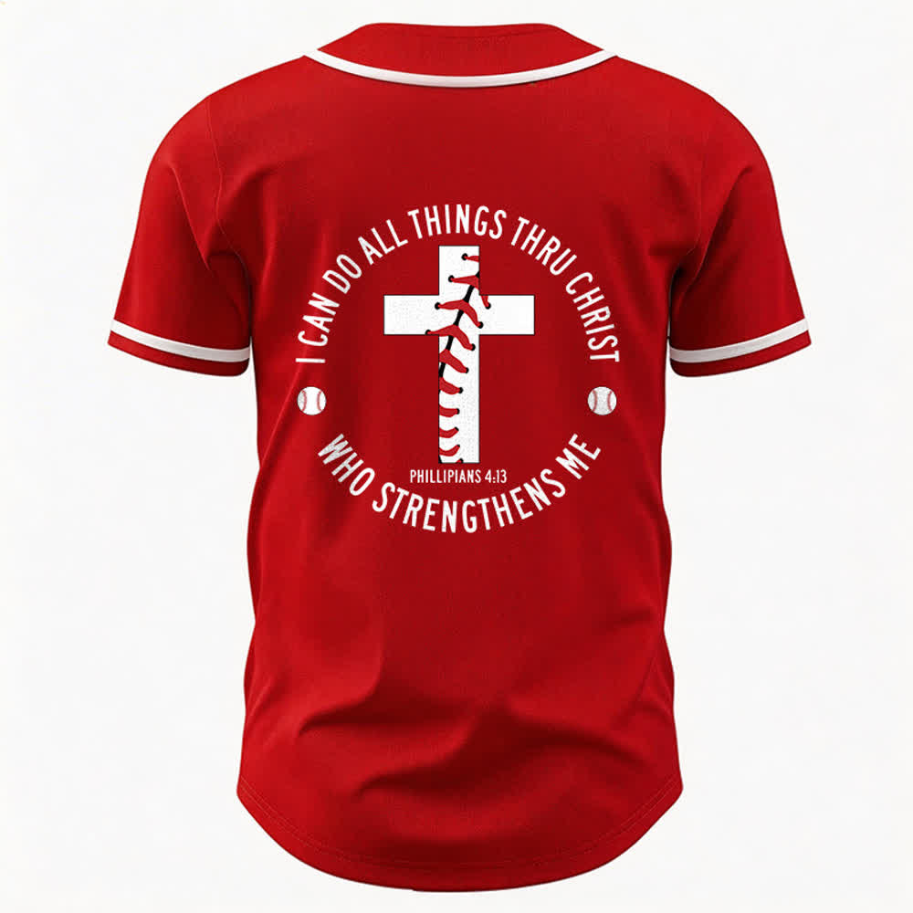 Christianartworkshop Philippians 4:13 I Can Do All Things Unisex Baseball Jersey - image 14