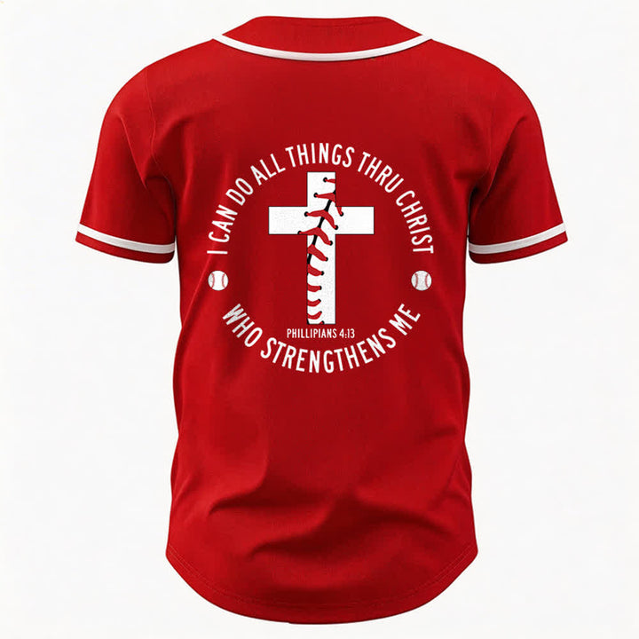 Christianartworkshop Philippians 4:13 I Can Do All Things Unisex Baseball Jersey - image 14