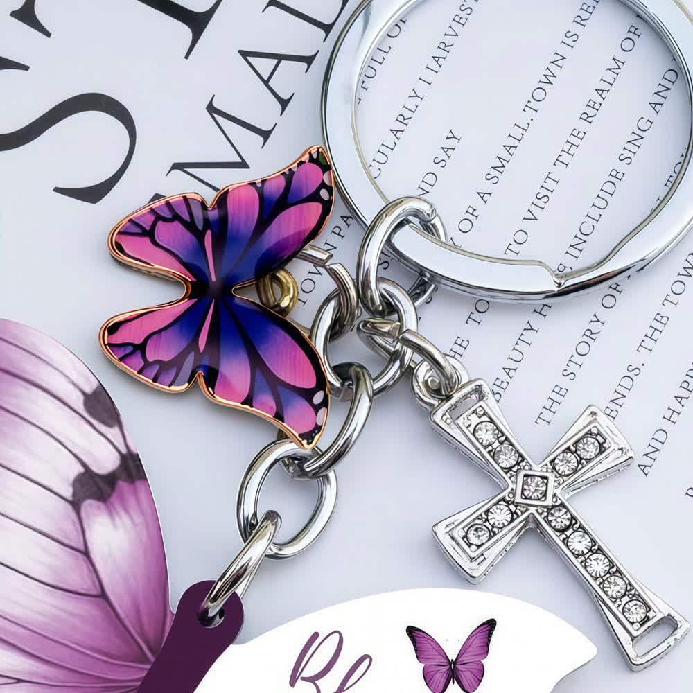 Christianartworkshop Jeremiah 17:7 Butterfly Cross Keychain: Trust In The Lord - image 4