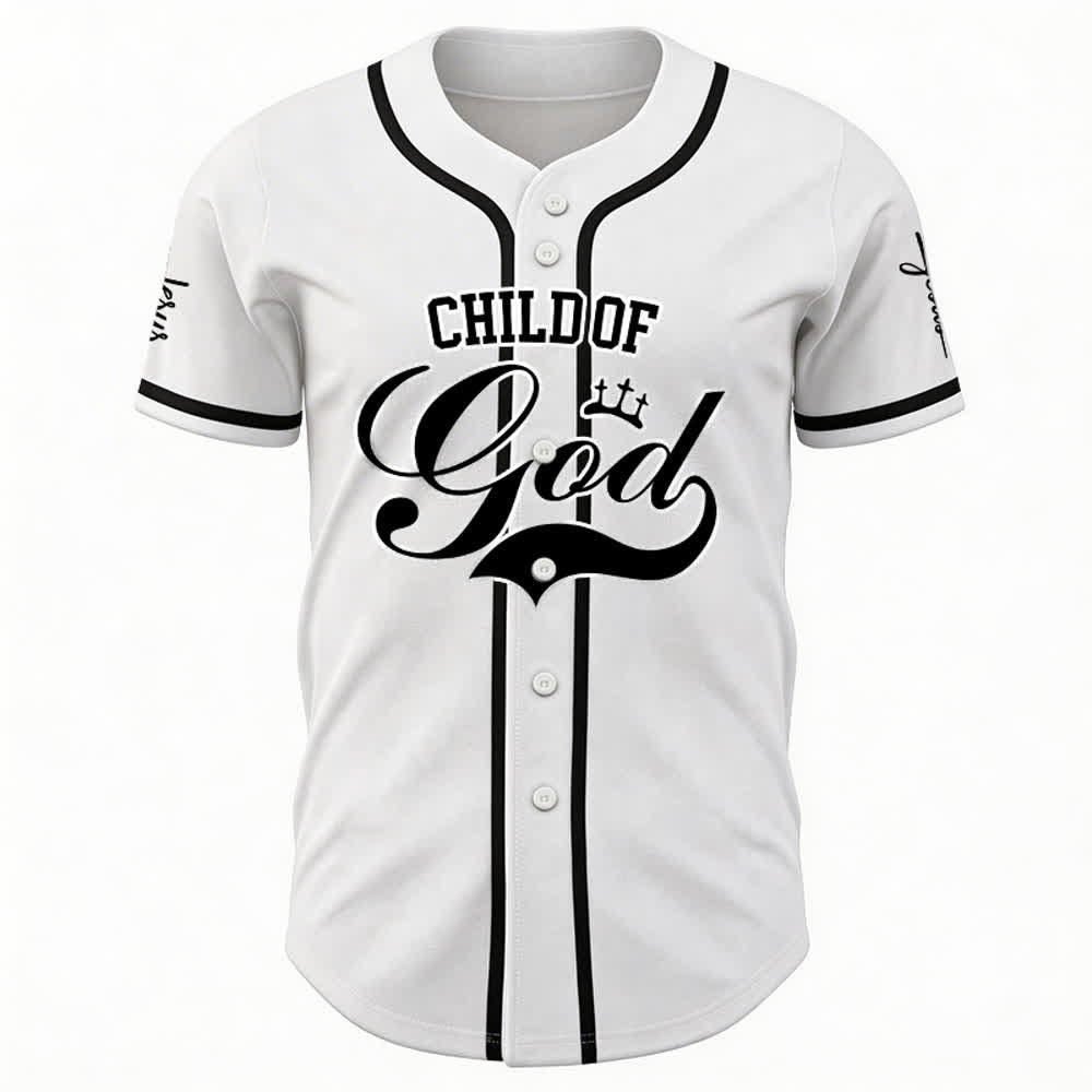 Christianartworkshop Child Of God Personalized Name Number Unisex Custom Baseball Jersey - image 5