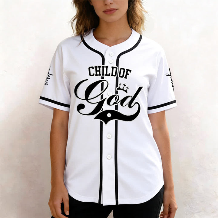 Christianartworkshop Child Of God Personalized Name Number Unisex Custom Baseball Jersey - image 3