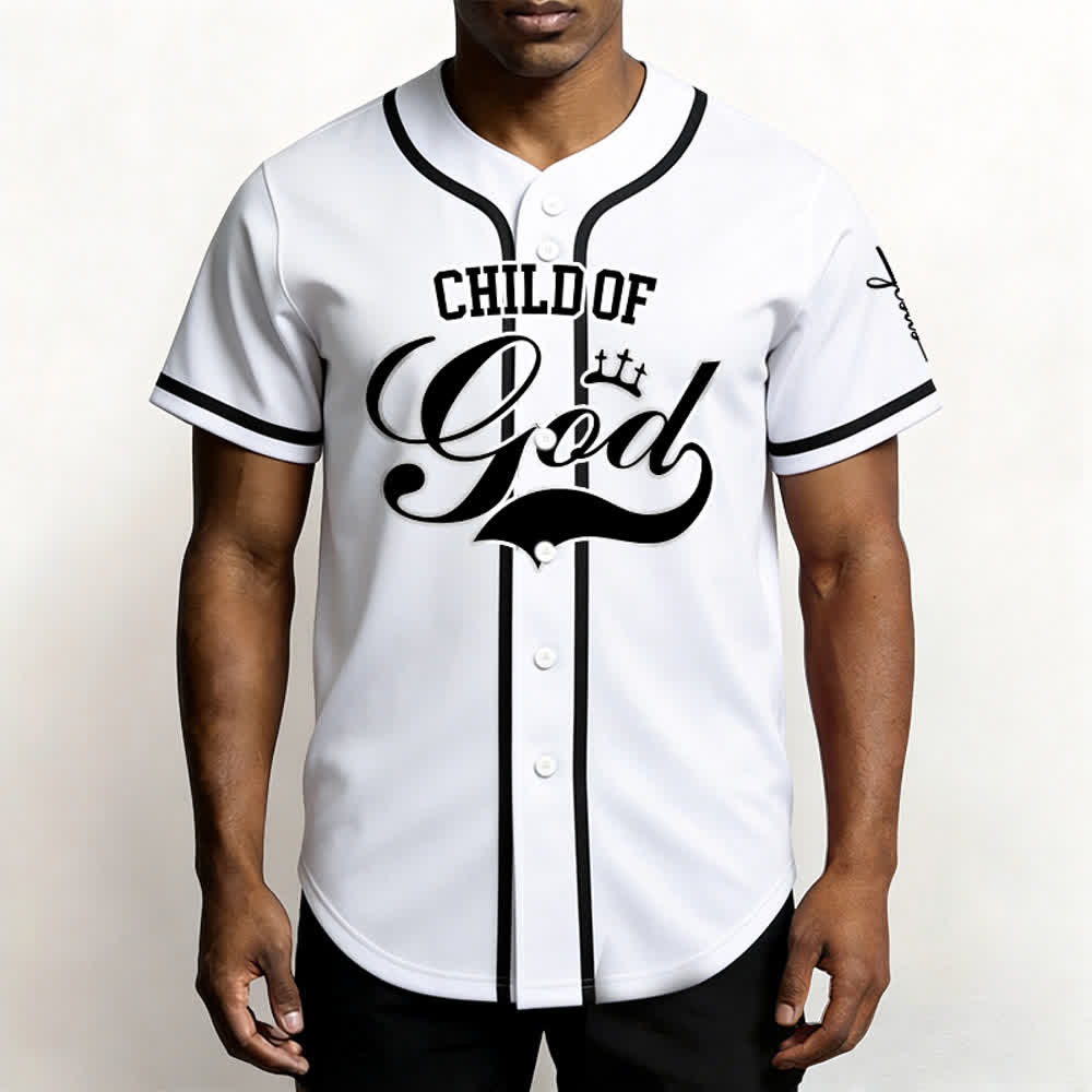 Christianartworkshop Child Of God Personalized Name Number Unisex Custom Baseball Jersey - image 1