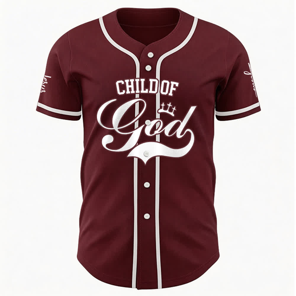 Christianartworkshop Child Of God Personalized Name Number Unisex Custom Baseball Jersey - image 15