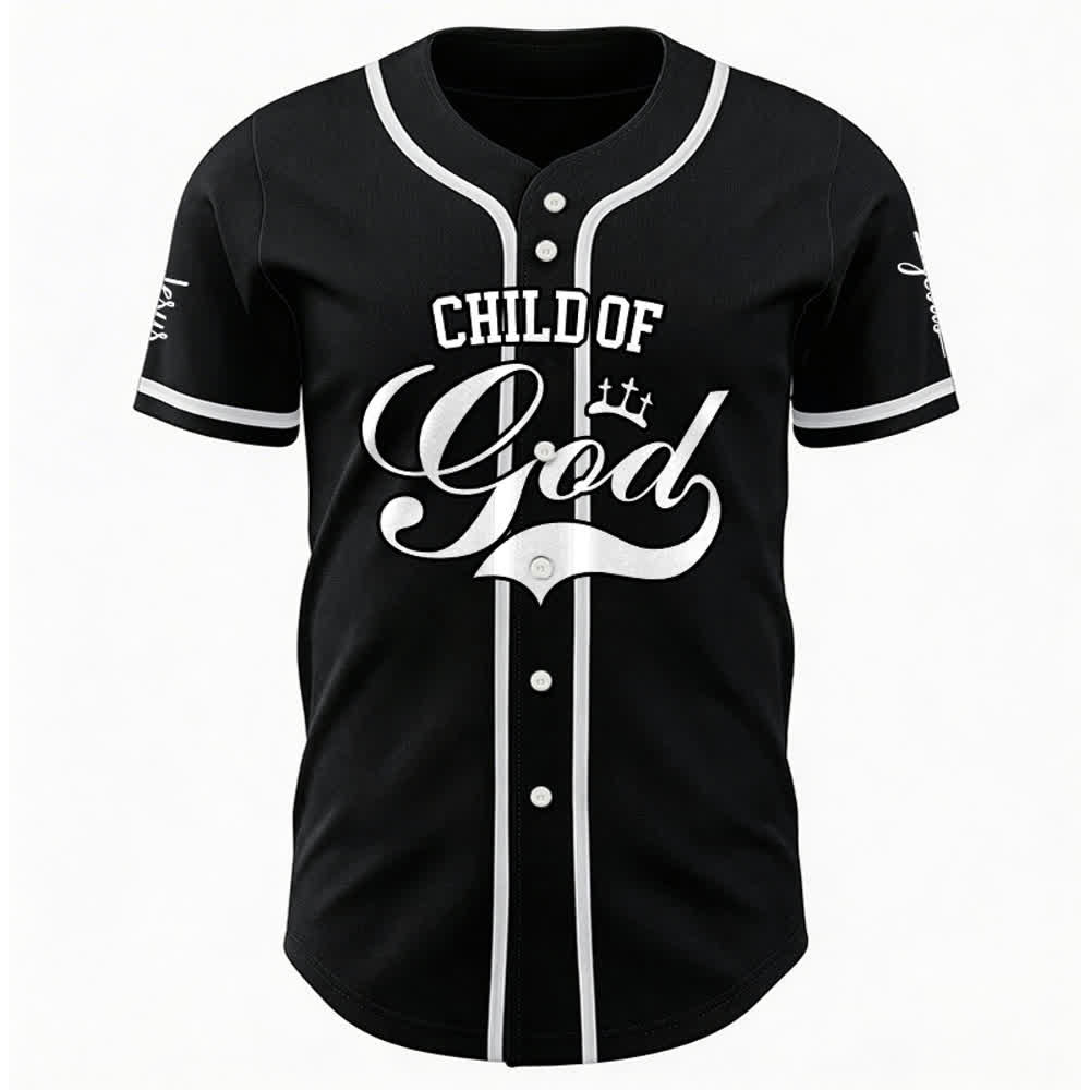 Christianartworkshop Child Of God Personalized Name Number Unisex Custom Baseball Jersey - image 8