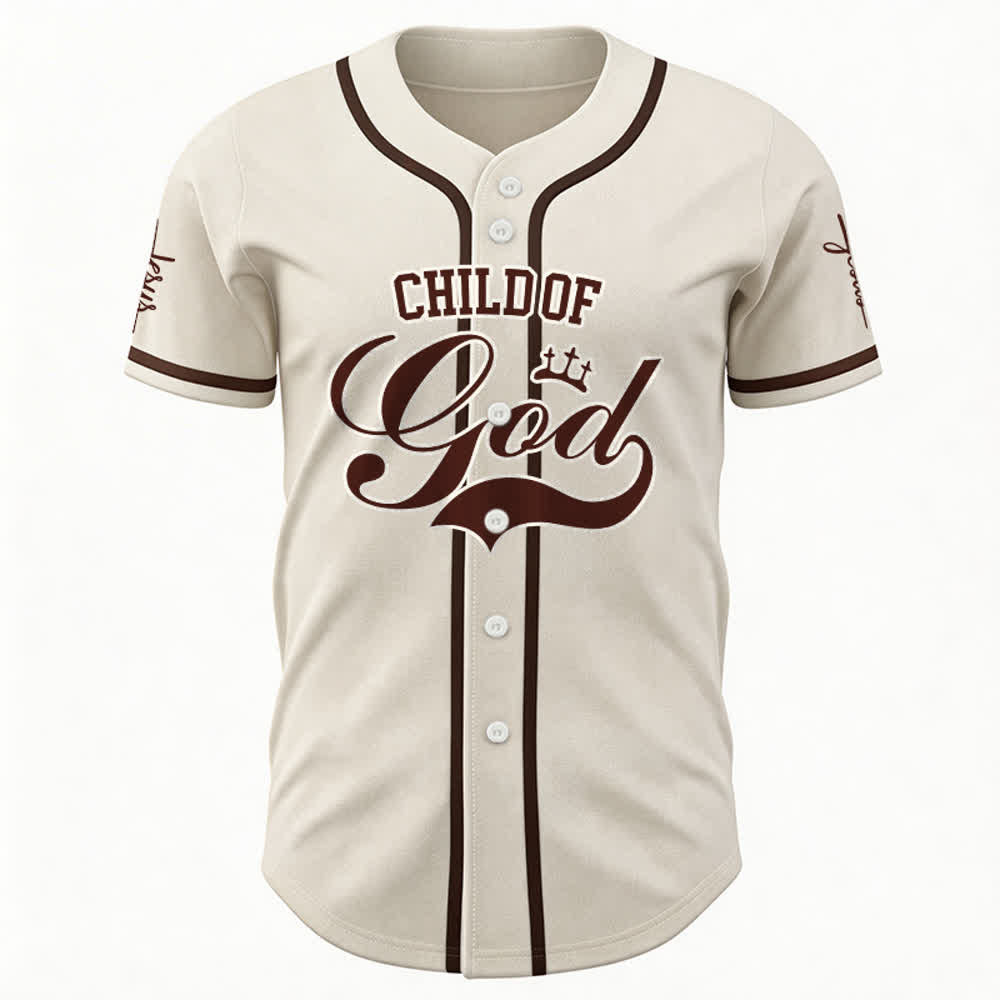 Christianartworkshop Child Of God Personalized Name Number Unisex Custom Baseball Jersey - image 26