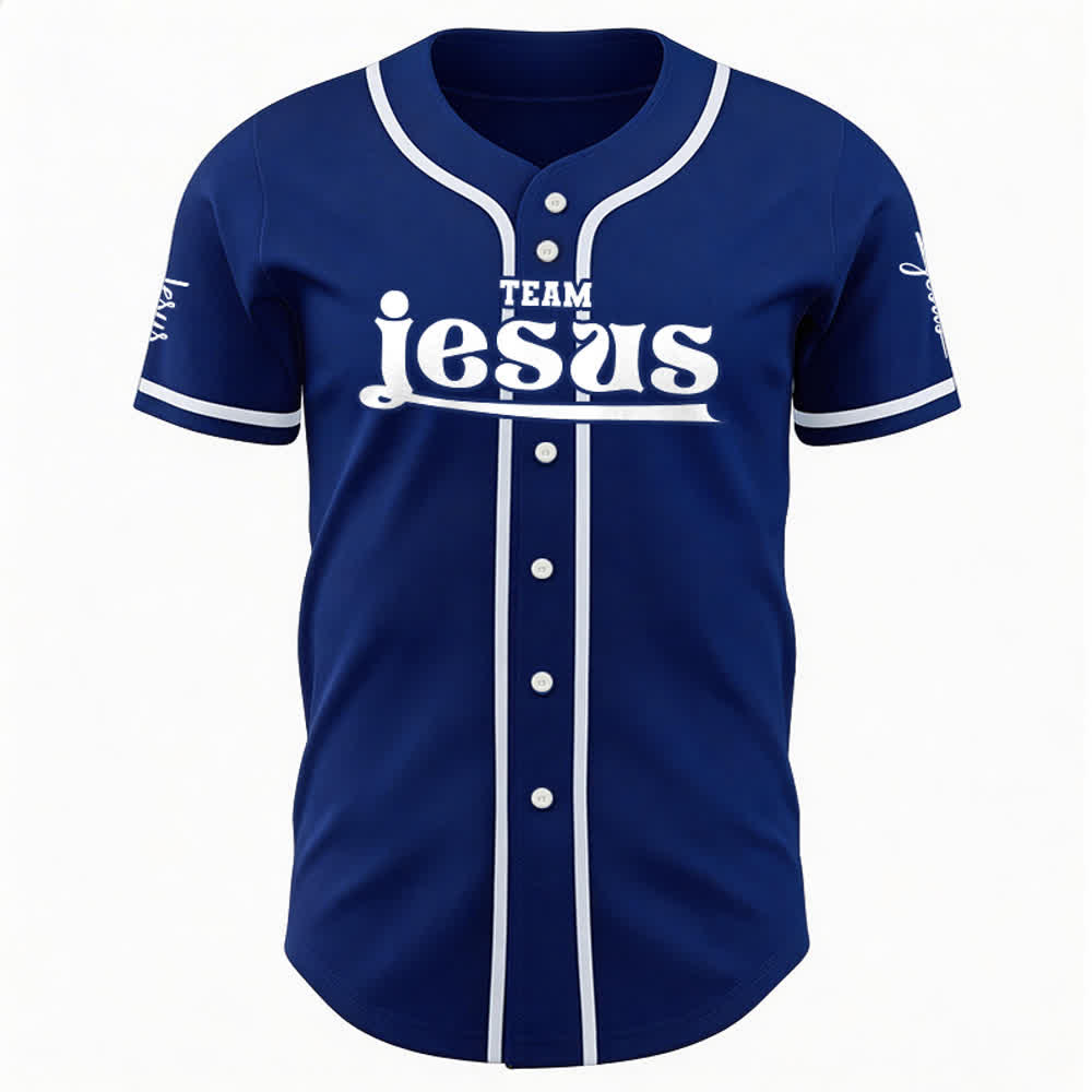 Christianartworkshop Bold Team Jesus Custom Name Number Unisex Custom Baseball Jersey - image 6