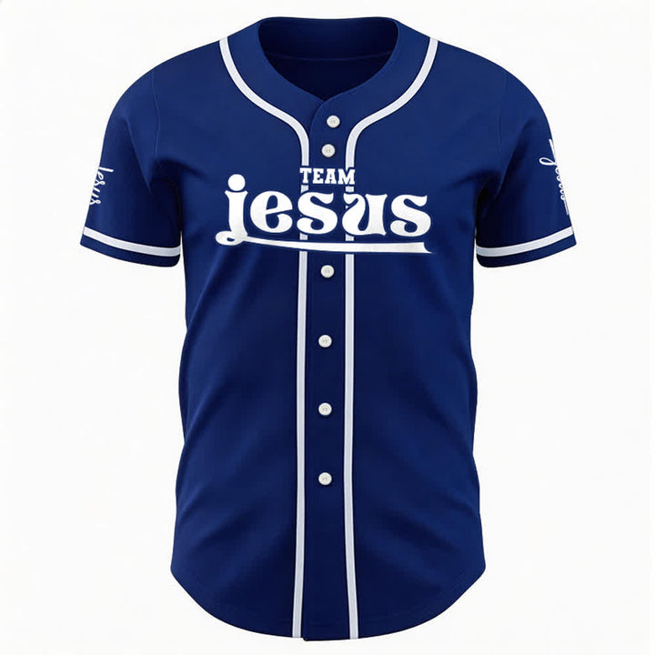 Christianartworkshop Bold Team Jesus Custom Name Number Unisex Custom Baseball Jersey - image 6
