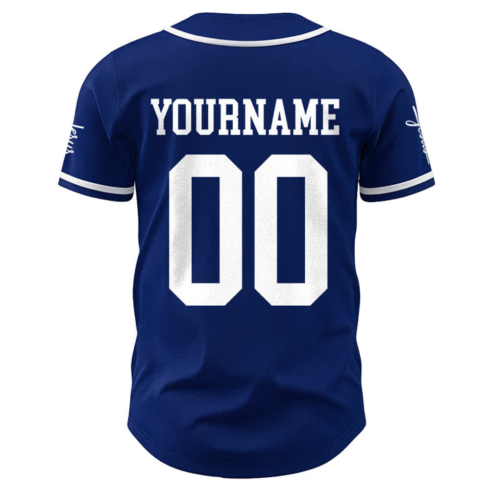 Christianartworkshop Bold Team Jesus Custom Name Number Unisex Custom Baseball Jersey - image 7